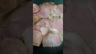 Ham and Eggs For Breakfast#ham#egg#frying#shortsvideo