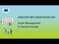 Horizon Implementation Day: Grant Management in Horizon Europe (24 October 2023)