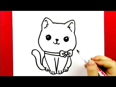 Cute Cat Drawing For Kids, How To Draw A Cat - YouTube