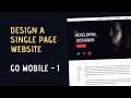 Design A Single Page Static Website (Responsive Design - 1)