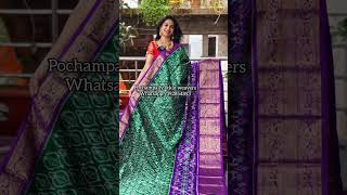 Twill ikkat pattu sarees pochampally #saree #ikat #ikkat #ikkatclothing #ikkathandloom #ikkatsaree