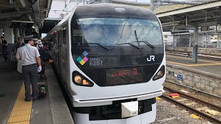 【6倍速車窓右側】E257系 遅延あずさ3号 錦糸町〜南小谷 終着駅接続なし