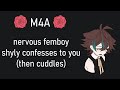 shy femboy nervously confesses to u then cuddles with u (sleep aid)