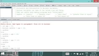 Intro Boolean Variables in Java