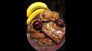 Quick Banana \u0026 plum muffins/cake