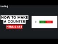 How to make a Counter with HTML, CSS and JavaScript