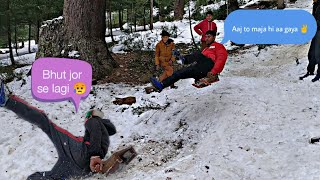 Pahadi snow ski || रेड्डी खेलने में तो मजा ही आ गया ✌️