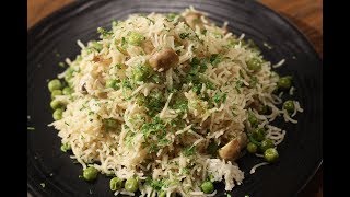 Mushroom Peas Pulao | Sanjeev Kapoor Khazana