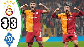 Galatasaray - Dinamo Kiev 3-3 || MAÇ ÖZETI || UEFA Avrupa Ligi 2024-25