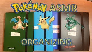 ASMR Opening Pokémon Card Packs | SHOWCASING \u0026 ORGANIZING CURRENT COLLECTION ! (No Talking)