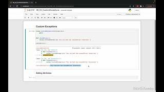Custom exceptions | | Python Essential Training