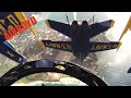 Blue Angels Diamond Formation Barrel Roll Break Cockpit View