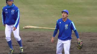 2020年2月19日 練習試合 横浜DeNA ー 千葉ロッテ 伊藤裕季也選手・森選手・田部選手の守備ノック練習