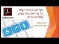 PDF Accessibility -- Page numbers and Structure