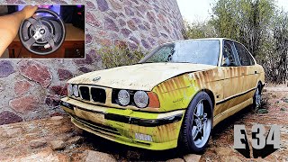 Rebuilding 1995 BMW M5 E34 | Forza Horizon 5 | Steering Wheel Gameplay