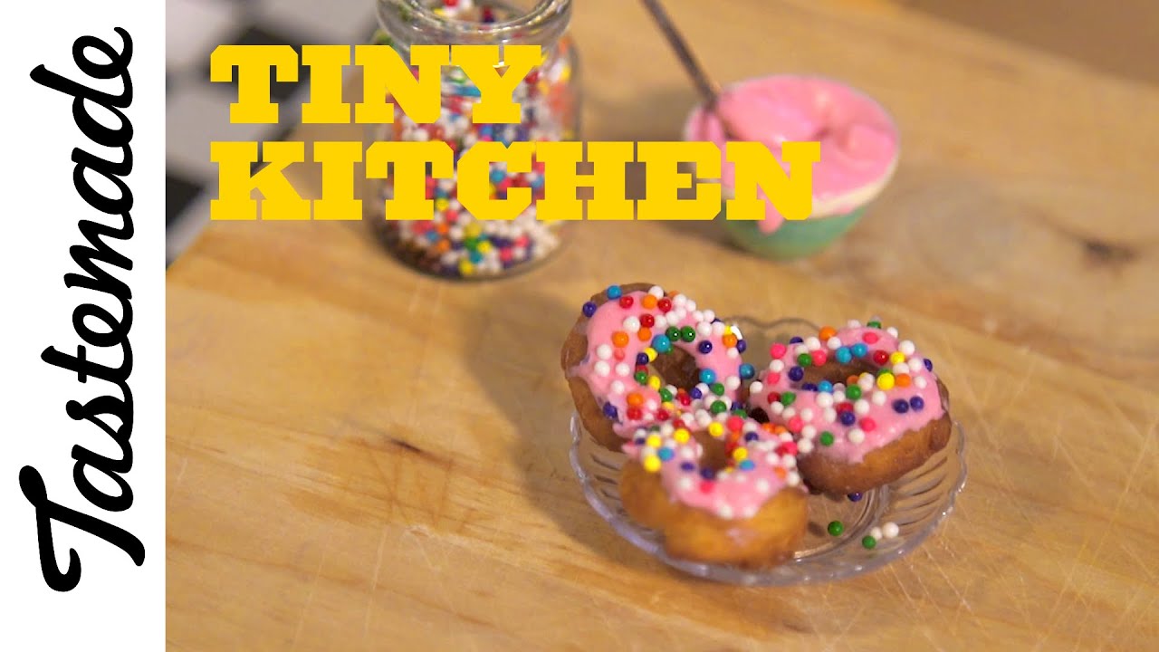 How To Make Tiny Donuts Tiny Kitchen Youtube