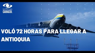 Segundo avión de carga más grande del mundo llegó a Antioquia con compuerta para Hidroituango