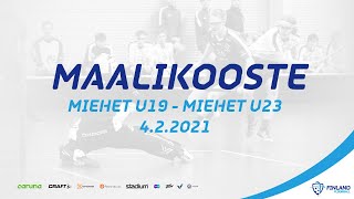 Maalikooste: U19 miehet–U23 miehet 3-5 (leiriottelu 4.2.2021)