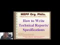 How to Write Technical Reports/ Specifications