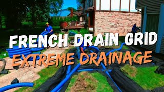 French Drain Grid for Extreme Yard Drainage in a Flat Yard