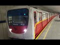 northbound warsaw metro m1 trains at politechnika station