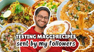 TESTING & RATING MY SUBSCRIBERS’ WEIRD MAGGI RECIPES 😱 I AM SHOCKED