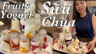 Yogurt, Sữa chua trái cây bằng nồi áp suất đơn giản nhanh ngon và đẹp- Fruits yogurt in instant pot