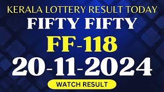 Fifty Fifty FF 118 Lottery Result On 20.11.2024.