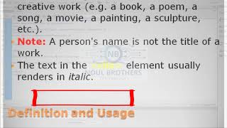 Usage of Cite Element in HTML5 - Mastering the Art of Proper Attribution | Noul Brothers