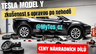 MyTes - zkušenost s opravou po nehodě, ceny originálních dílů #teslamodely