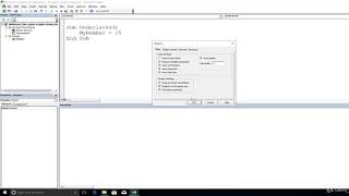 Microsoft Visual Basic - The Option Explicit Setting
