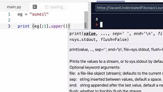 using python .upper() to make upper case strings