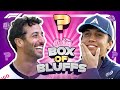 ‘I’ve Never Seen This Guy More Serious!’ | Box Of BLUFFS! | Daniel Ricciardo & Alex Albon