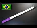 Origami: Espada Simples / Katana - Instruções em Português PT BR Origami: Espada Simples / Katana - Instruções em Português PT BR