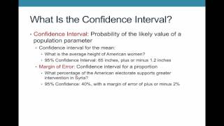 Confidence Intervals