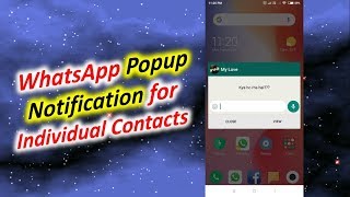 Turn on WhatsApp Popup Notification for Individual Contacts