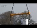 technologie moderne incroyable de construction de pont les plus grosses grues lourdes en action