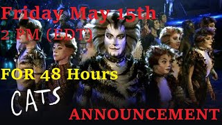 CATS FREE musical Andrew Lloyd Webber | Friday May 15th | The shows must go on | Full stage Show