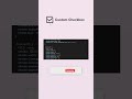 🔥 Custom Checkbox Using HTML & CSS Only #coding #shorts #cssanimation
