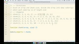 8. Array Chunking 1 Array Chunk Problem Statement
