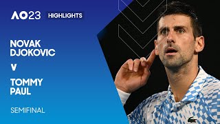 Novak Djokovic v Tommy Paul Highlights | Australian Open 2023 Semifinal