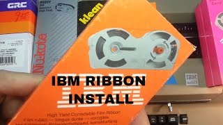 IBM Selectric 2 II Typewriter Ribbon Install Change Replace Tutorial Guide New ink and correction