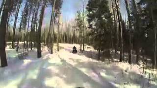 Snowmobiling Combermere to Barry's Bay, Ontario, Canada