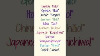 HOW to say 'hello' in 10 languages from around the world! #shorts