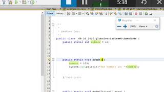 Global Variables - Java Two