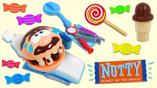 Mr. Play Doh Head Visits Toy Dentist Hospital for Teeth Checkup After Eating Too Many Treats!