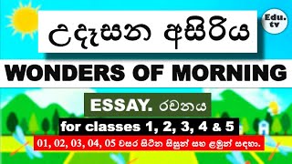 උදෑසන අසිරිය | උදෑසනක අසිරිය | udasana asiriya | wonders of morning | essay | රචනා 2023