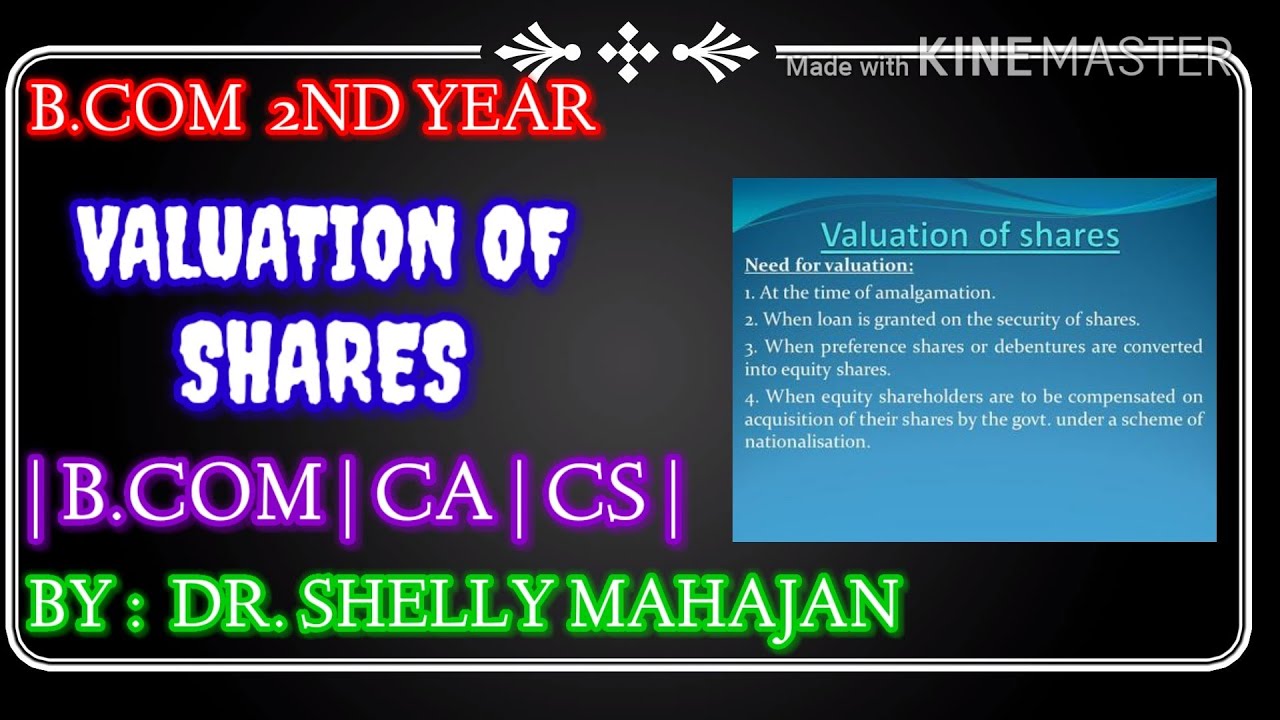 | VALUATION OF SHARES | || B.COM || CA || CS || - YouTube