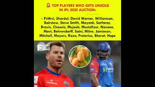 🚨 Top Unsold Players in IPL 2025 Auction 😱