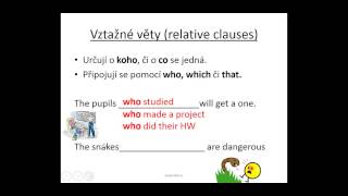 Vztažné věty (Relative clauses)